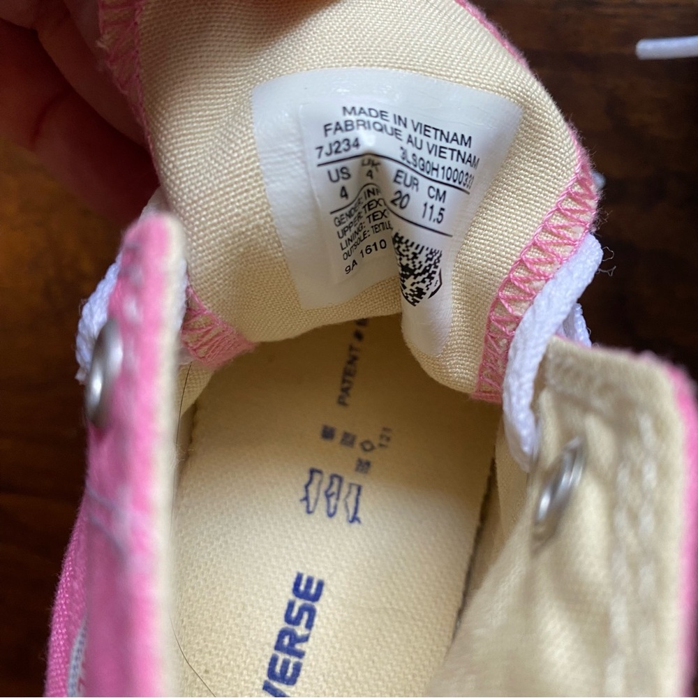 Converse Chuck Taylor All Star Toddler Children’s Kids Shoes in Pink White US 4 - Picture 7 of 8